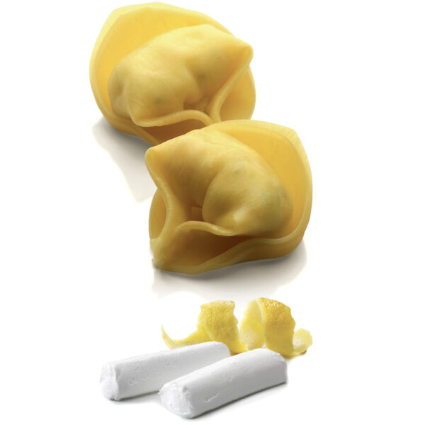 BonTortellone con queso de cabra fresco y ralladura de Limón