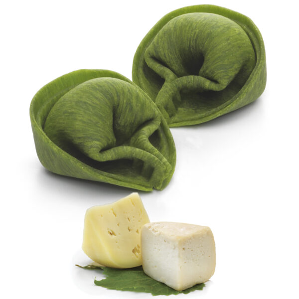 Green Tortelloni with Fossa Cheese