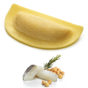 Mezzelune with Cod Fish, Chickpeas & Rosemary